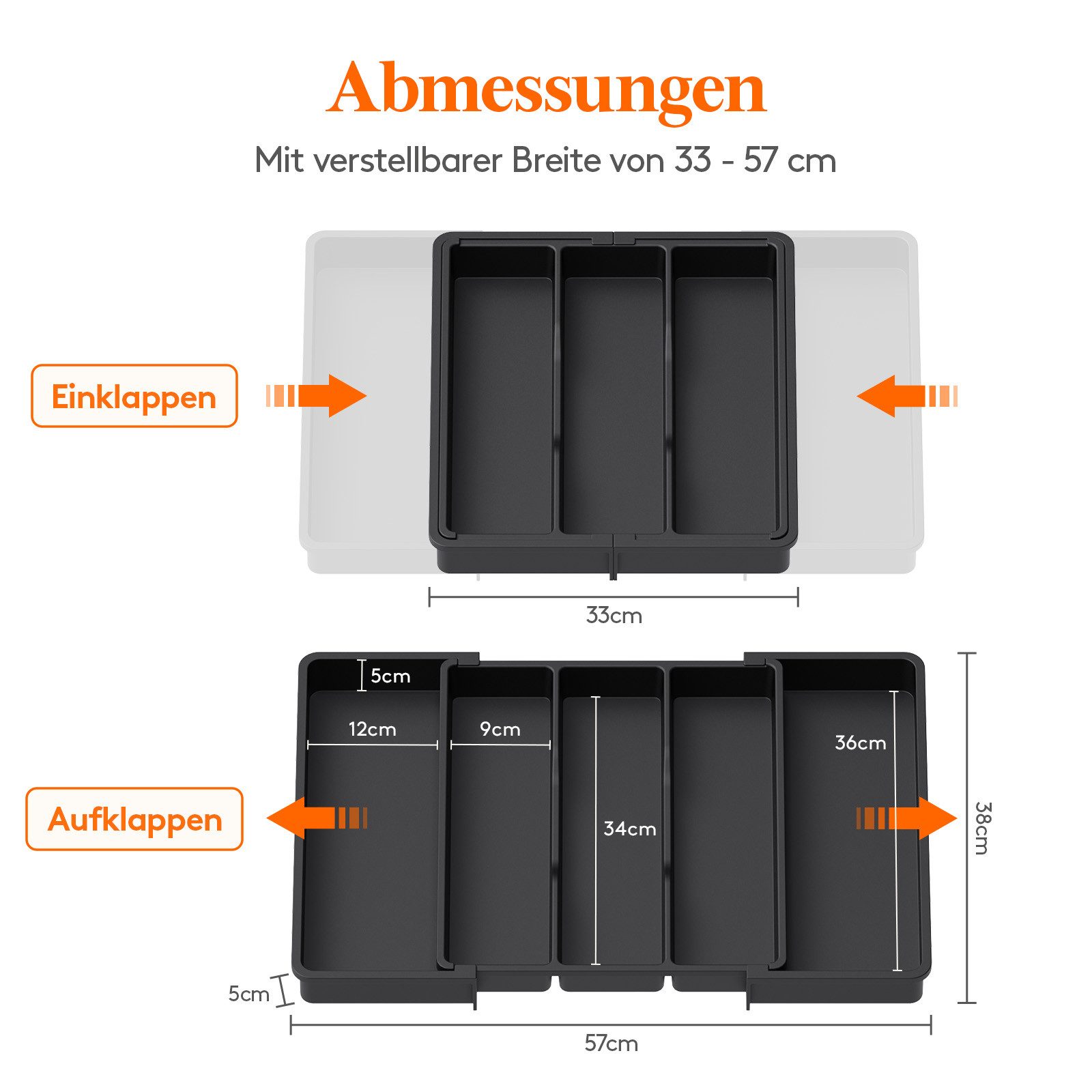 Lifewit Besteckeinsatz Besteckkasten für Schubladen, Utensilienständer günstig online kaufen