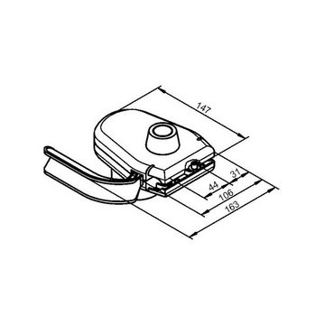 TRIPUS Elektrorasenmäher Stecker- Schalter- Kombination für Rasenmäher 250V~/16(10) A/IP44