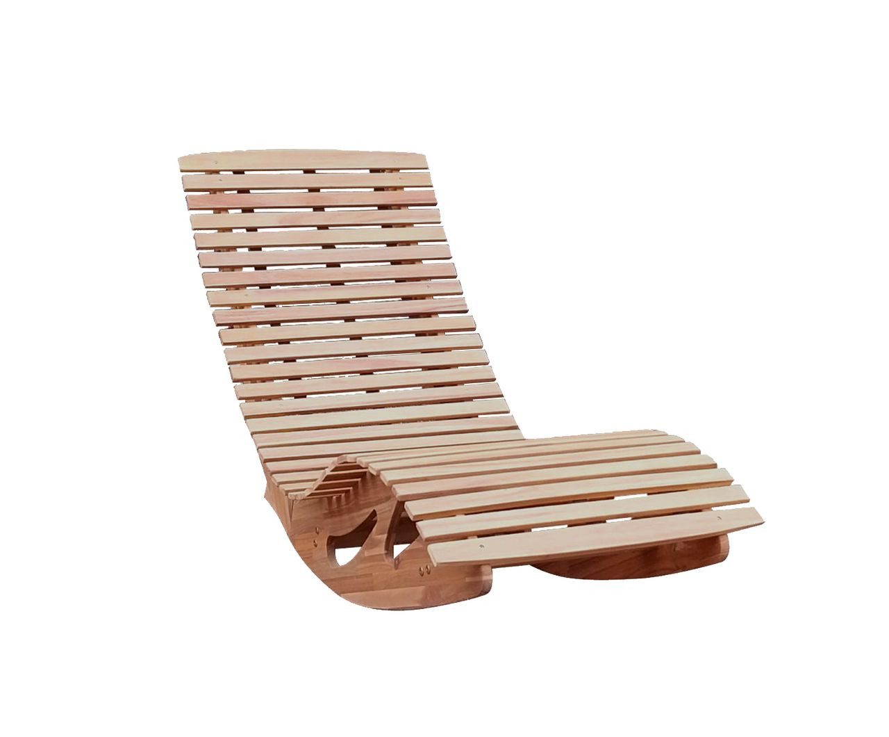 CHILLROI Gartenliege Ergonomische Schwungliege / Saunaliege aus Akazienholz günstig online kaufen