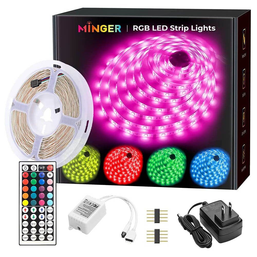 Streifen, Lichter/M, Infrarot-Fernbedienung, LED- LED Bareboard Lichterketten, Dedom Stripe Gesamtlänge RGB Strip, 18 LED 10M, Lichtstreifen,