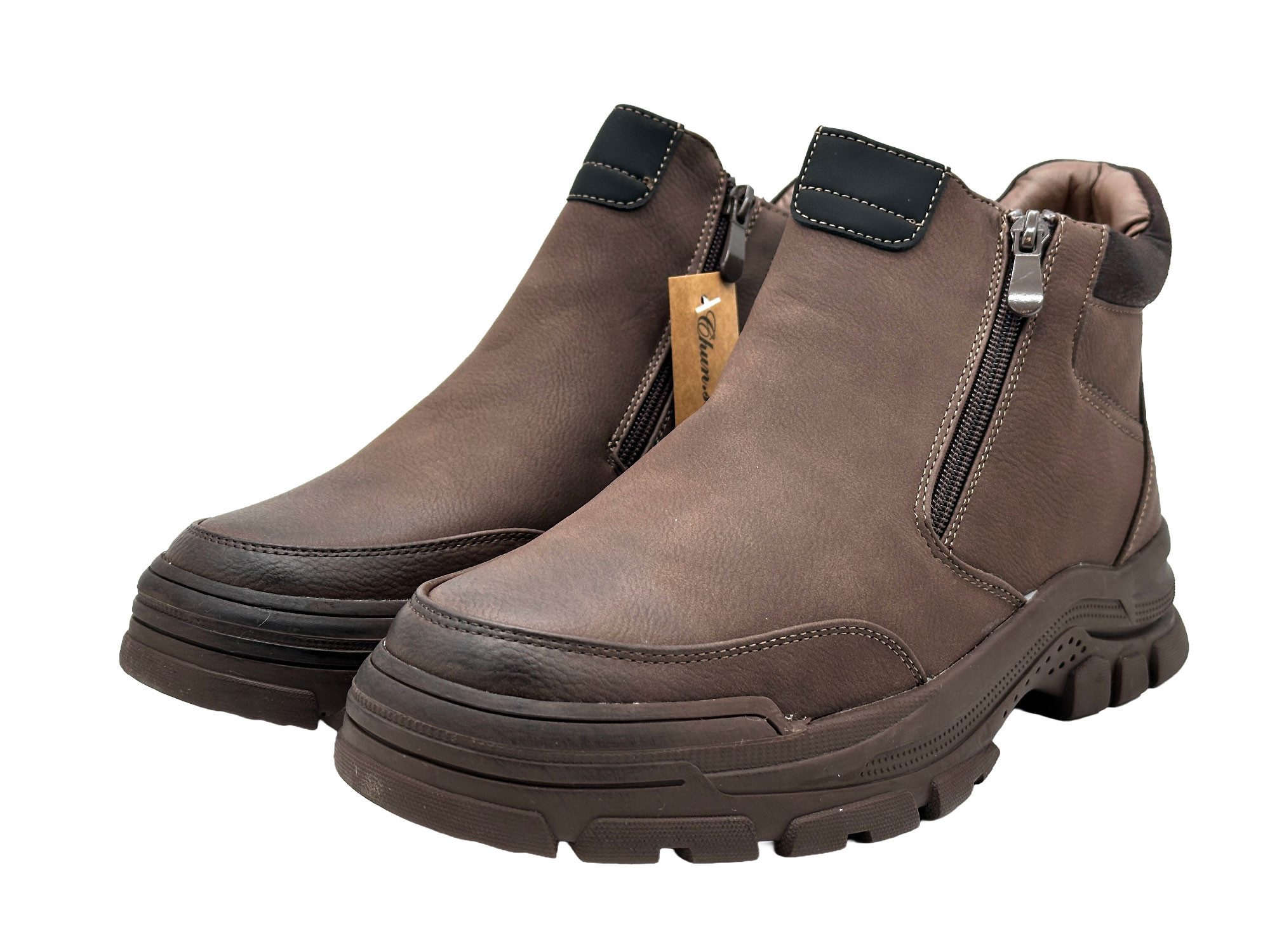 Nowaland Herren Winterstiefeletten mit warmem Innenfutter Winterstiefelette Mit Reißverschluss, warm gefüttert, pflegeleicht