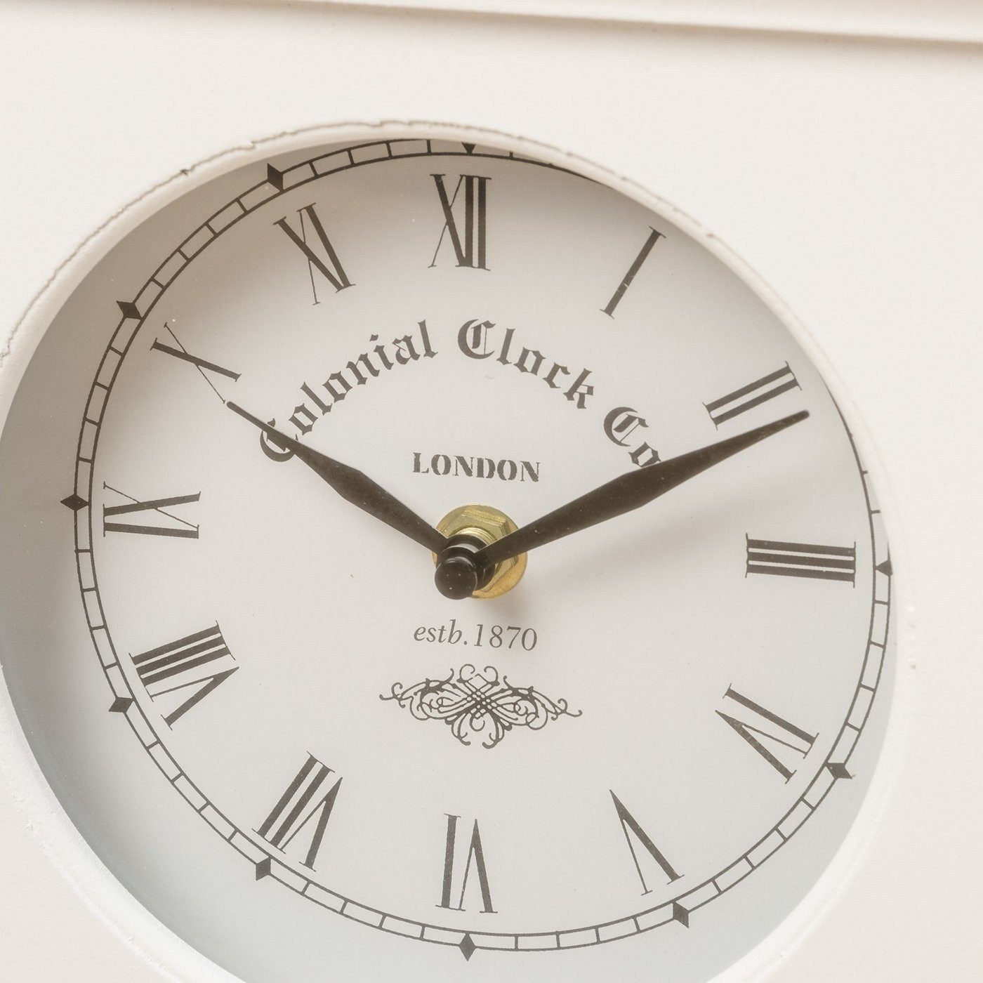 mucHome Tischuhr Betty Weiß, Höhe 24cm Analoge Uhr Standuhr mit römischen Ziffern
