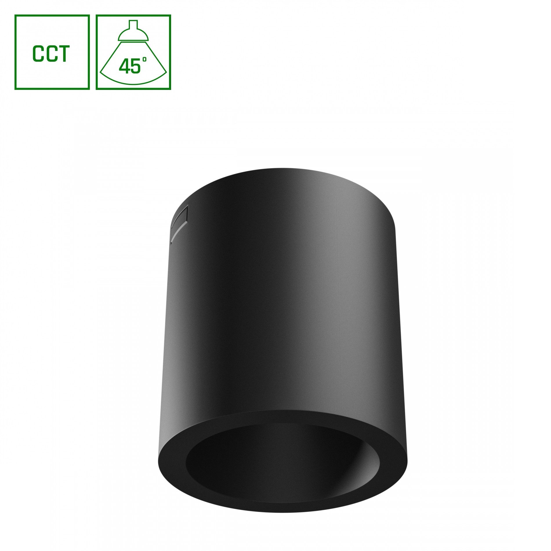 Spectrum Aufbauleuchte Chloe 7W Deckenleuchte 45° 560lm schwarz IP20 UGR>19 CCT 2700 – 6000K, Leuchtmittel ist enthalten, Warmweiß / Neutralweiß / Kaltweiß, IP20, UGR>19, CCT