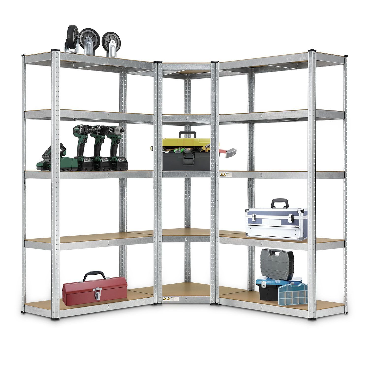 Juskys Schwerlastregal 3er Regalsystem, Kunststofffüße gegen Kratzer, flexi günstig online kaufen