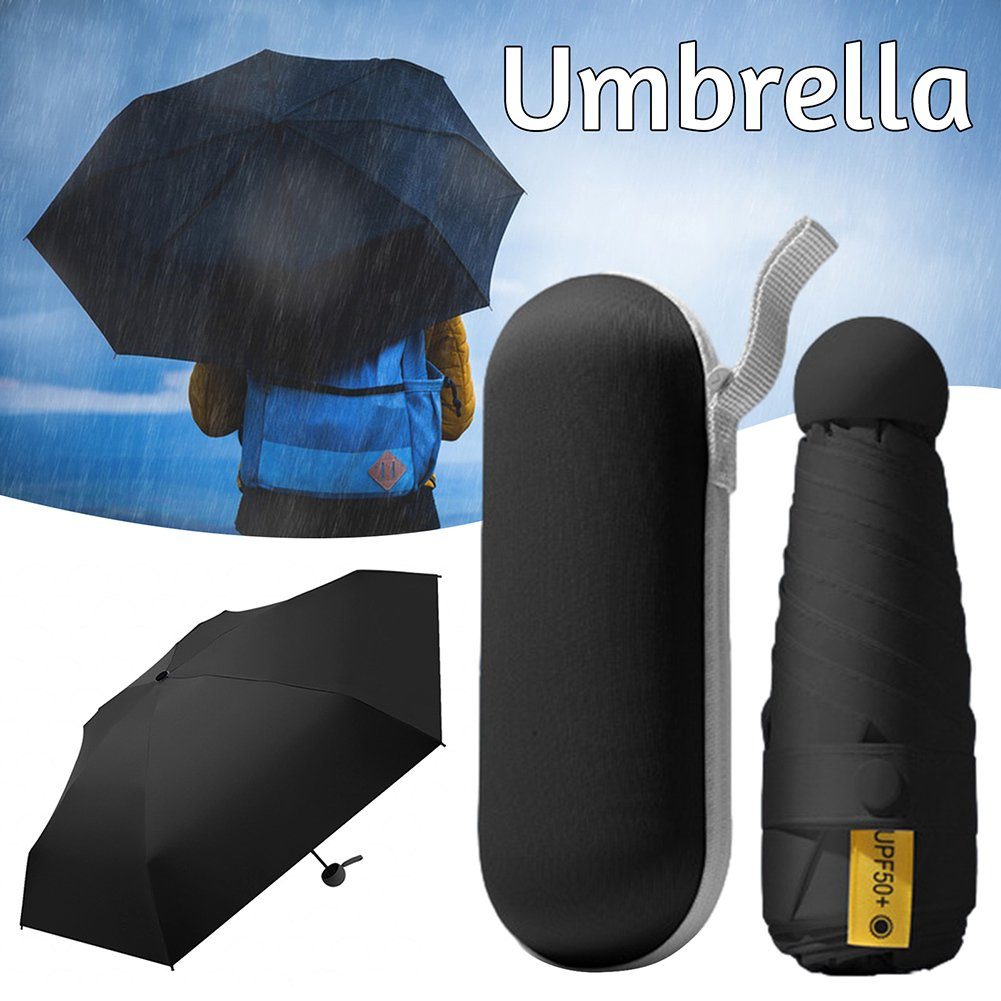 Blusmart Taschenregenschirm Verschleißfeste lavender Kapsel-Regenschirme, Kleine UV-Schutz-Regenschirme purple