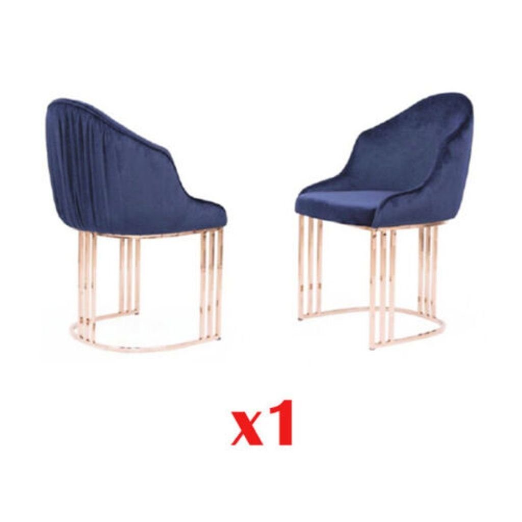 JVmoebel Esszimmerstuhl, Ess Zimmer 1x Lehn Stuhl Textil Designer Modern Sitz Stühle Polster