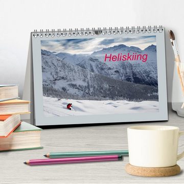 CALVENDO Wandkalender Heliskiing (Tischkalender 2025 DIN A5 quer), CALVENDO Monatskalender