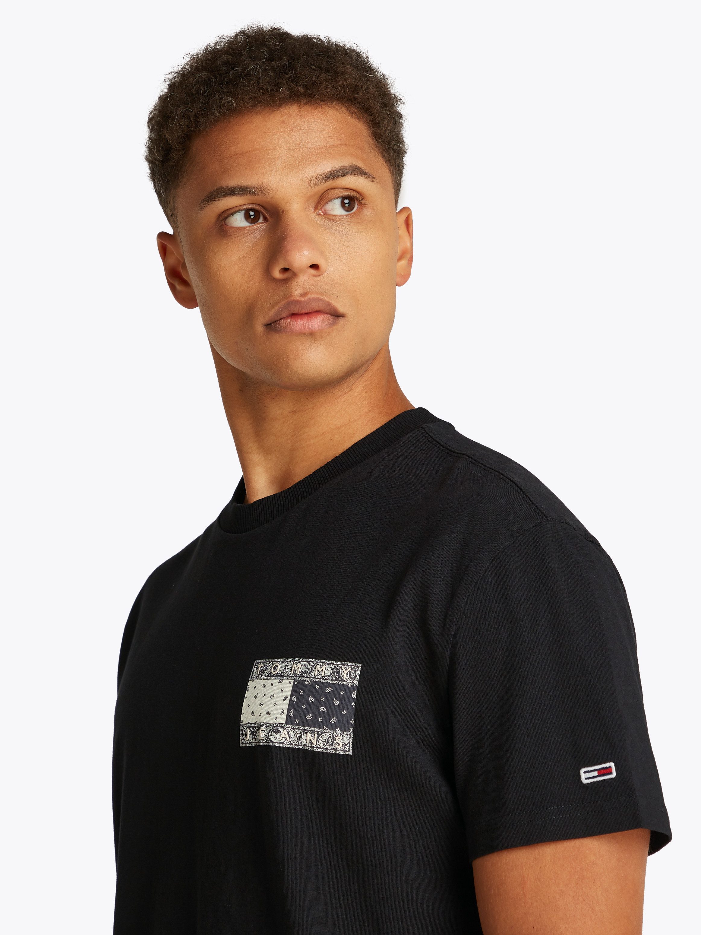 Tommy Jeans Kurzarmshirt TJM REG PAISLEY günstig online kaufen