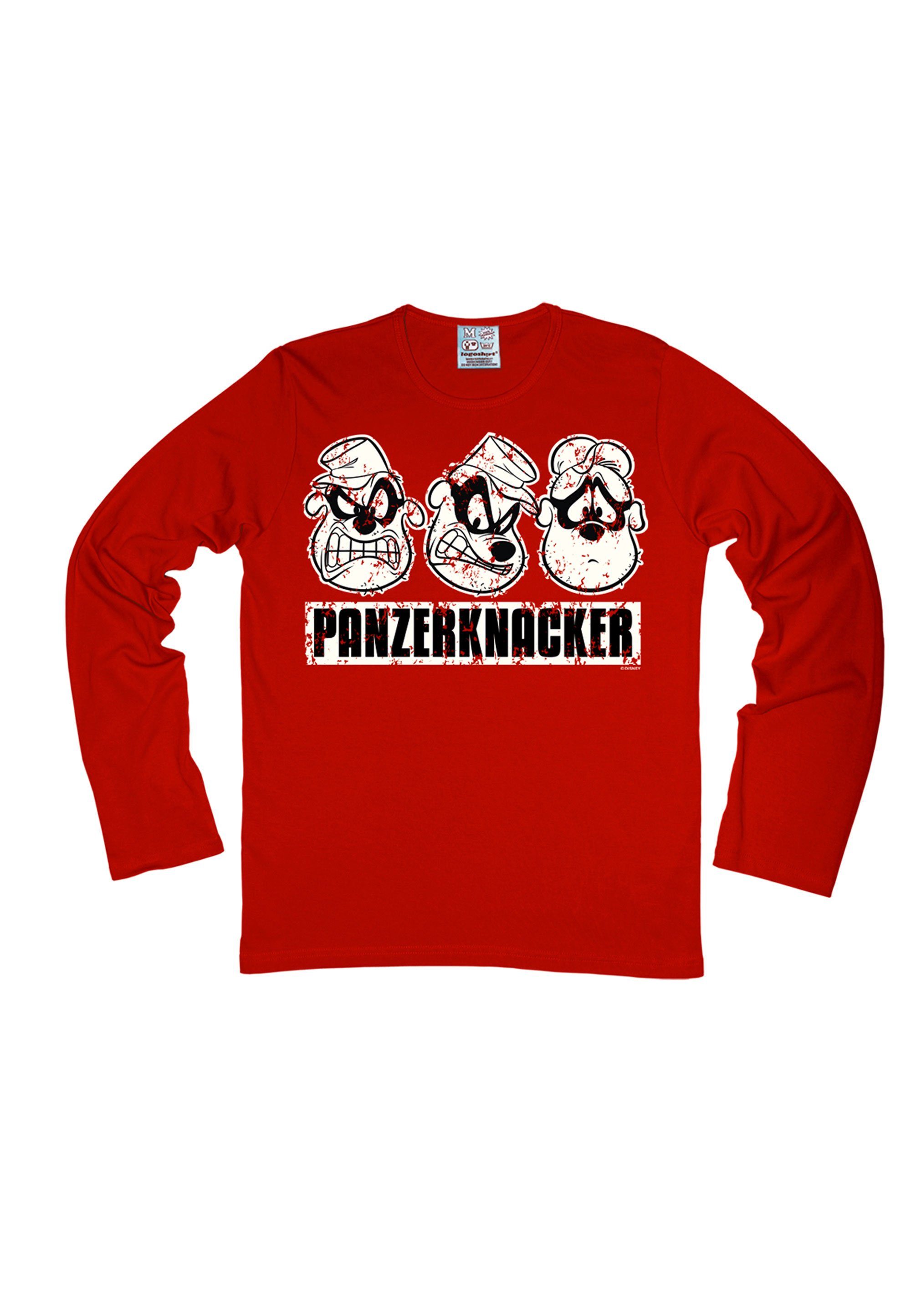 LOGOSHIRT Langarmshirt Disney - Panzerknacker Print lizenziertem mit