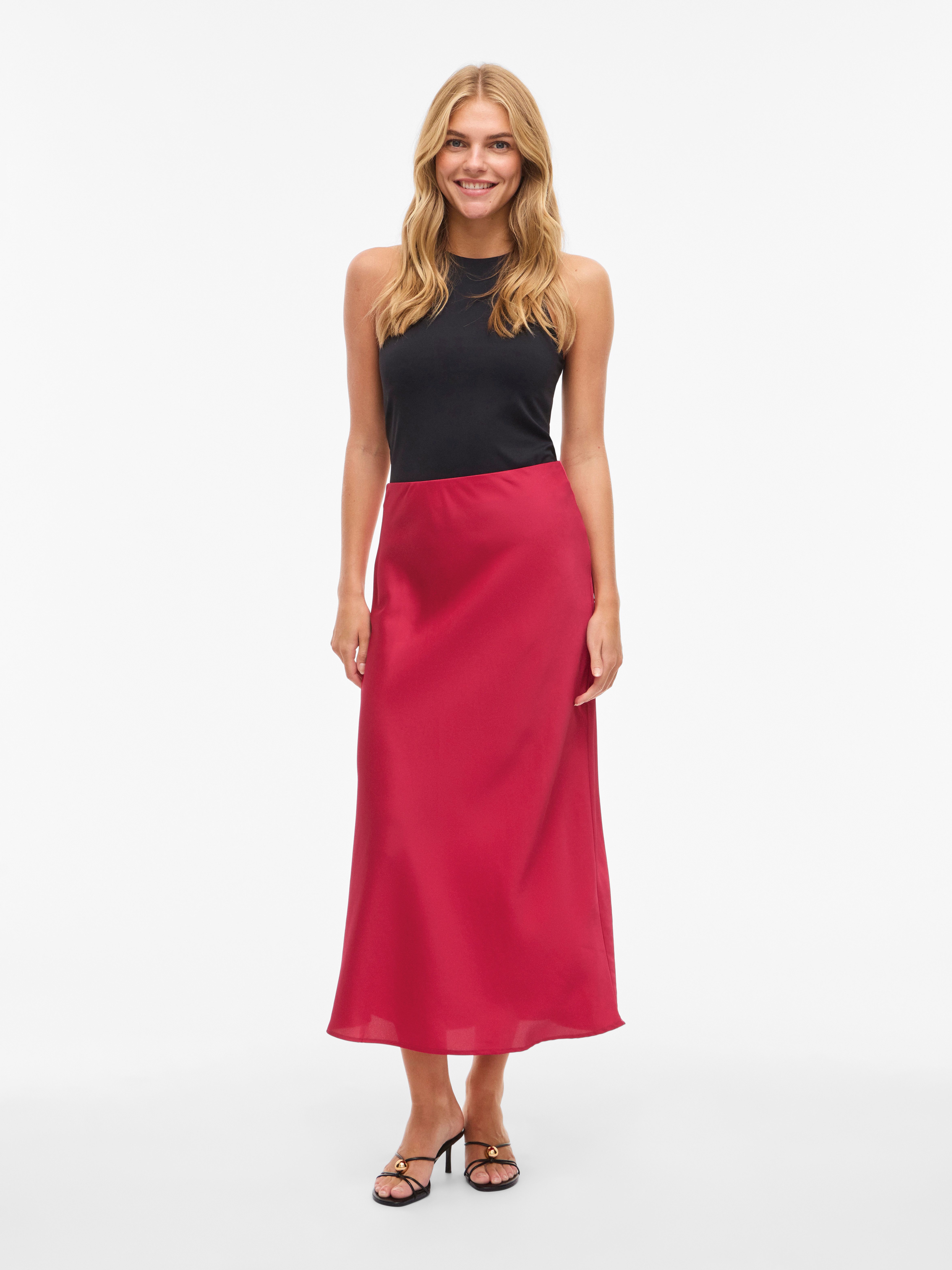 Vila Maxirock VIELLETTE HW LONG SKIRT - NOOS Kunstfaser