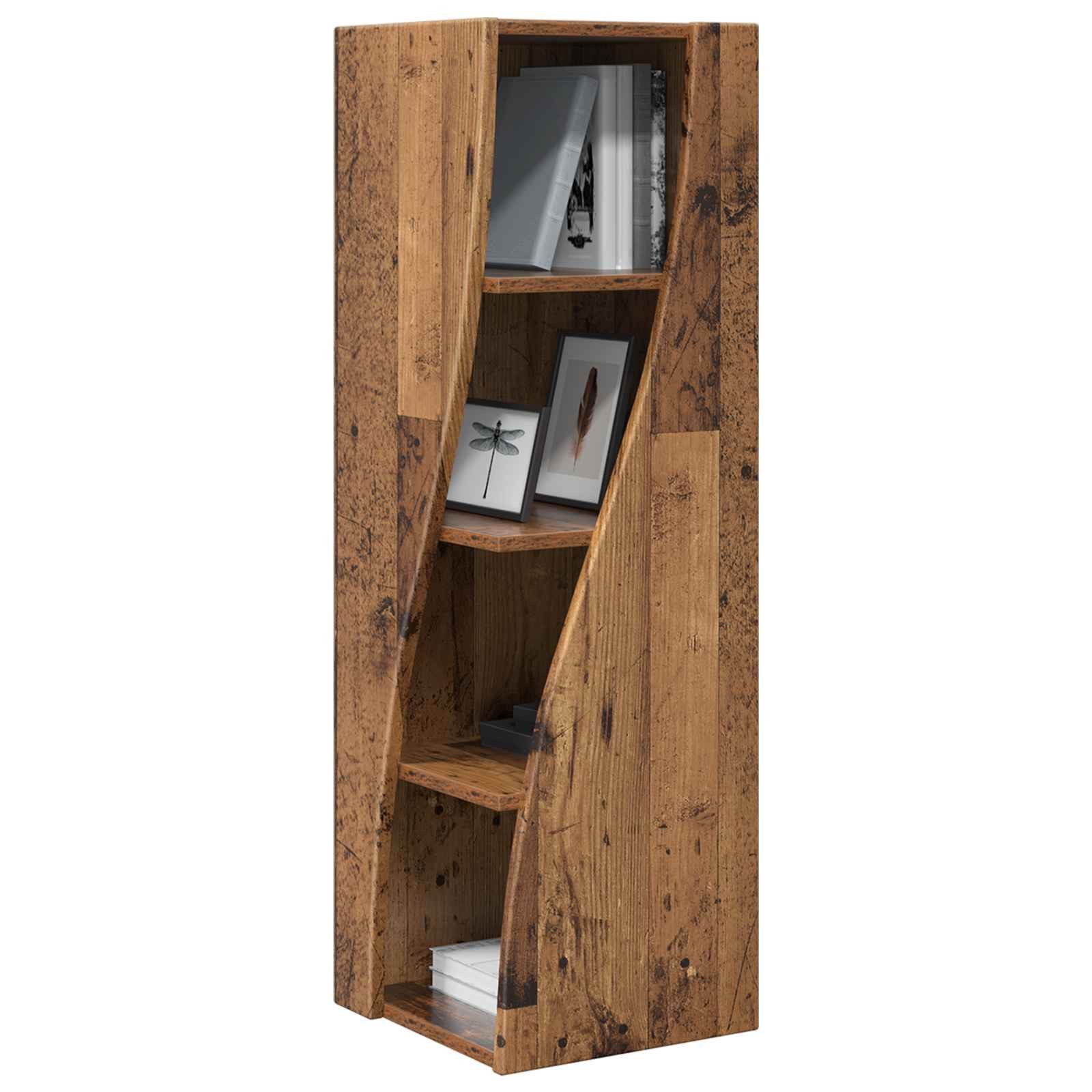 vidaXL Eckschrank Eckschrank 32x32x102cm Holzwerkstoff Altholz (1-St)