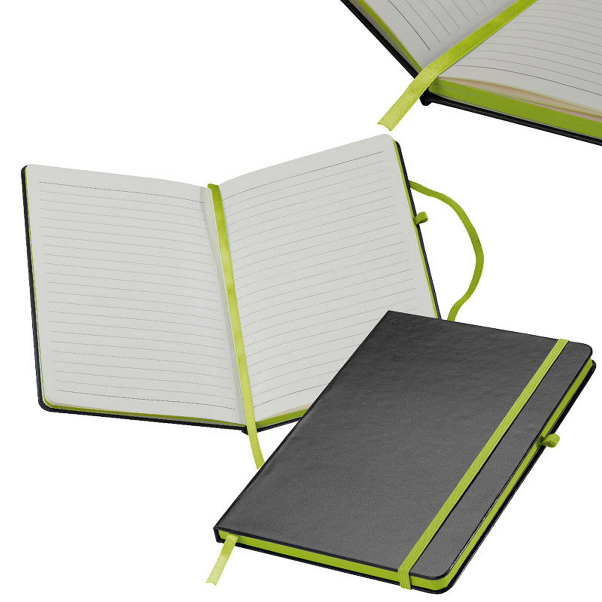 Easy Gifts Notizbuch Notizbuch / DIN A5 / 160 S. / liniert / PU Hardcover / Farbe: apfelgrü