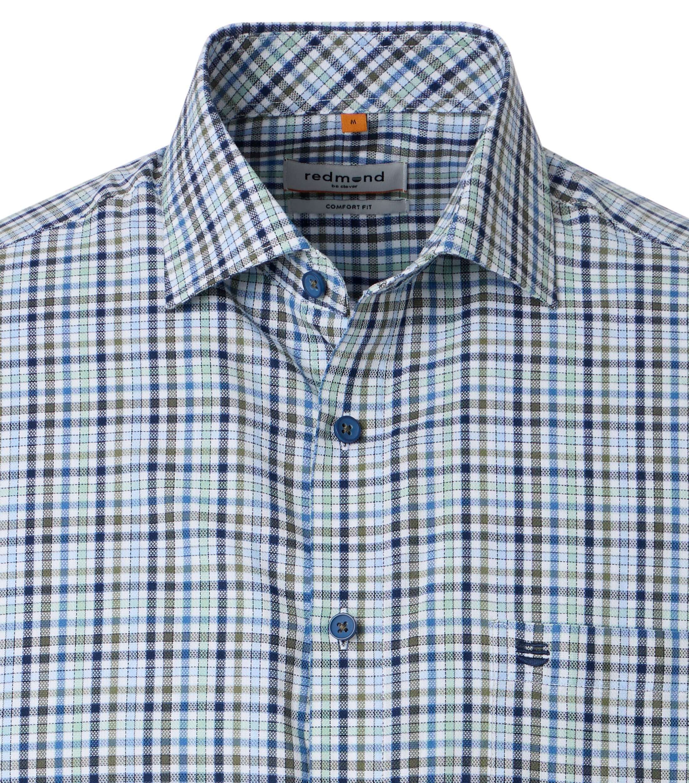 Redmond Kurzarmhemd kariert Comfort Fit