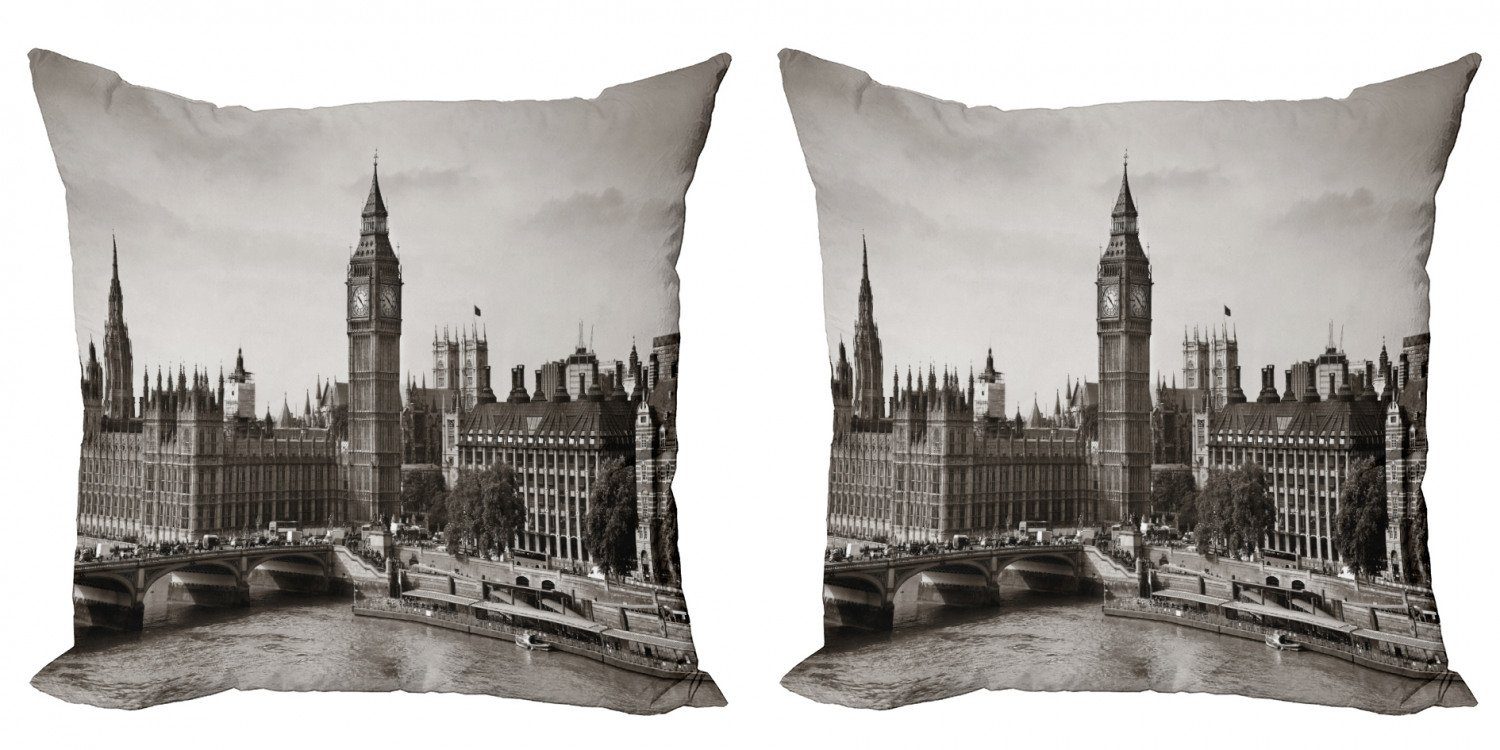 Kissenbezüge Modern Accent Doppelseitiger Digitaldruck, Abakuhaus (2 Stück), London Westminster mit Big Ben | Kissenbezüge