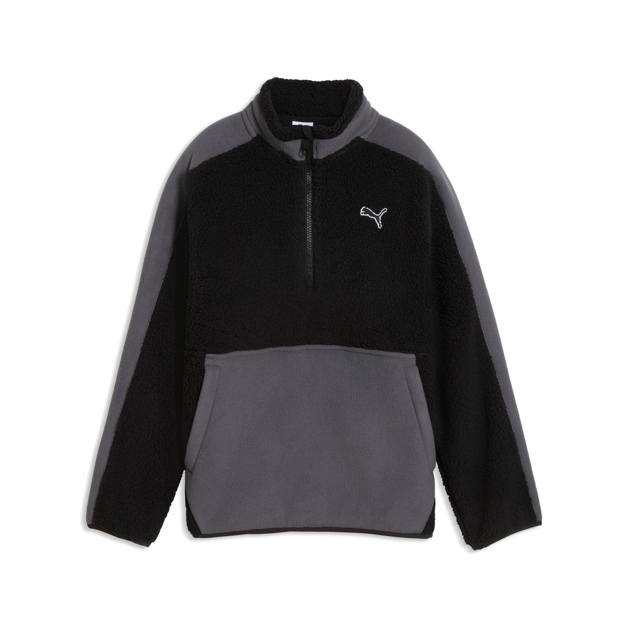 PUMA Sweatshirt ESS ELEVATED WINTERIZED RELAXED HALF-ZIP mit Stehkragen, mit Reißverschluss, mit Kängurutasche