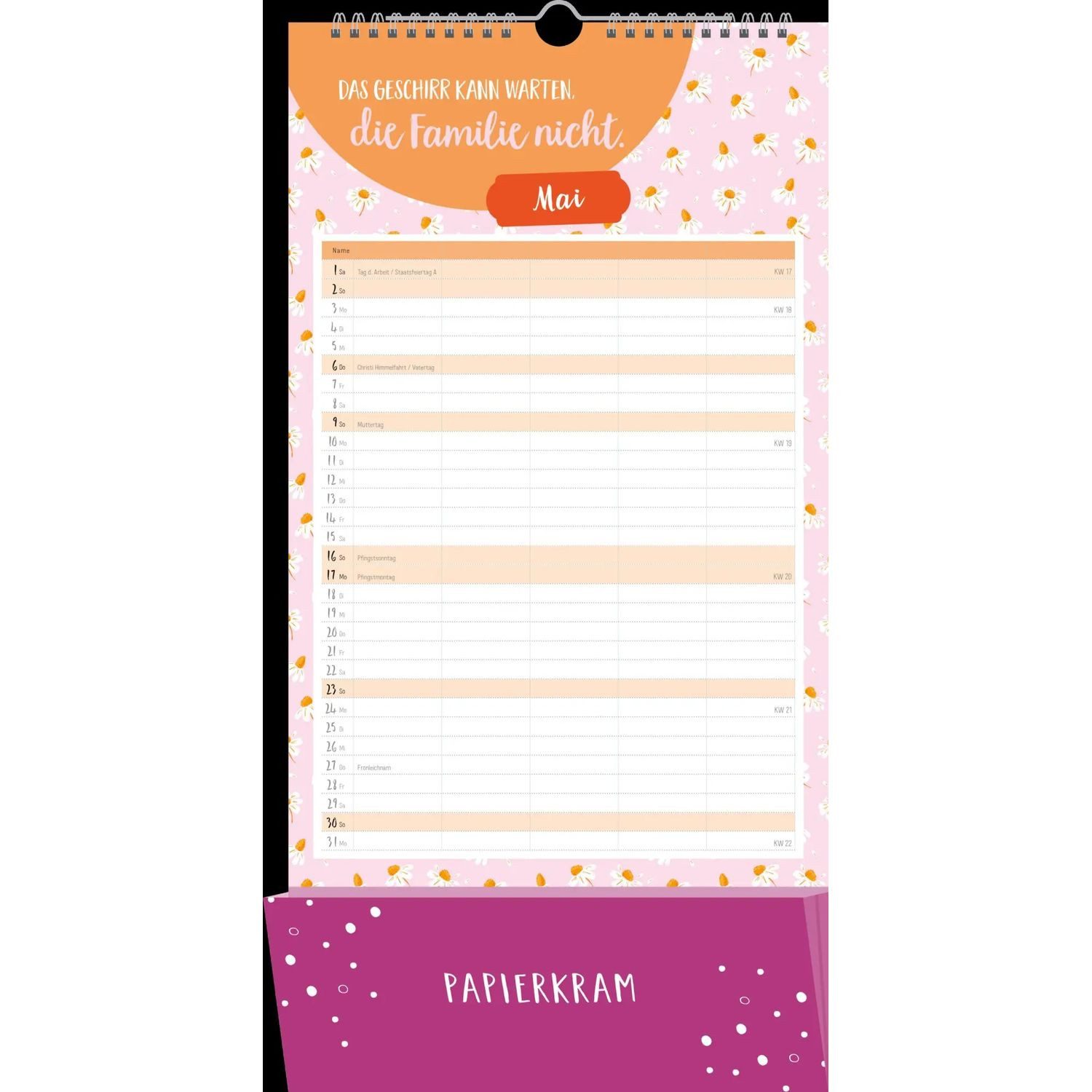 groh Verlag Wandkalender Familienplaner 2027: Unsere Familie ist genau die richtige Mischung...