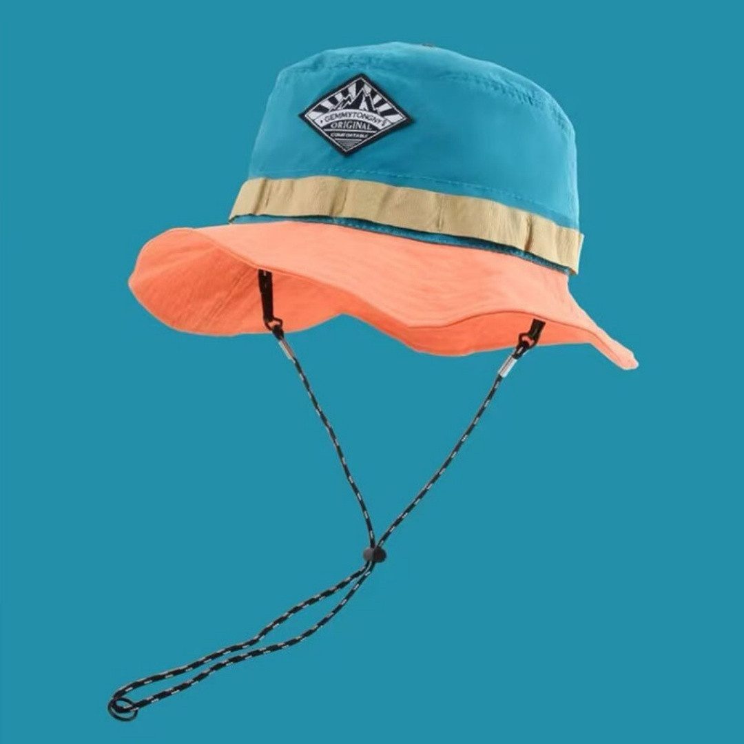 nsihing Sonnenhut Herren Damen Safari Fischerhut Wasserdicht Boonie Bucket Hut Faltbar Sommerhut mit Verstellbare Kinnriemen für Wandern Outdoor