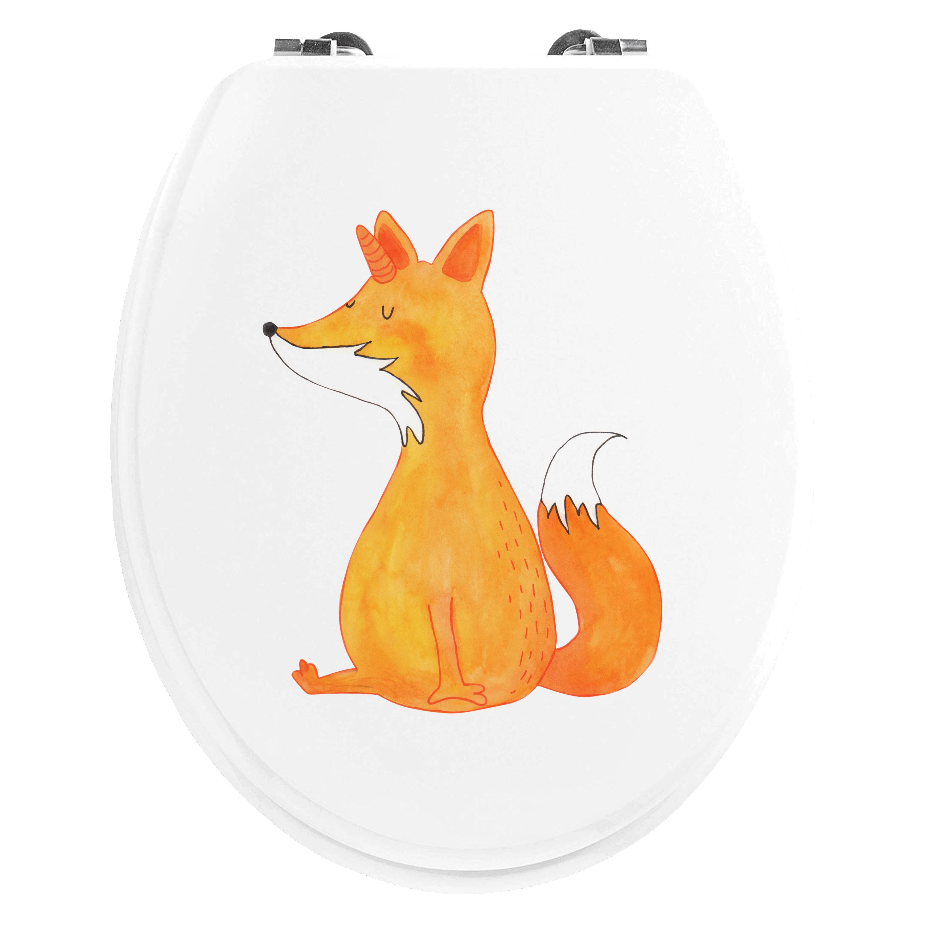 WC-Sitz Einhorn Wunsch - Weiß - Geschenk, Einhorn Deko, Fuchshorn, Klobrille