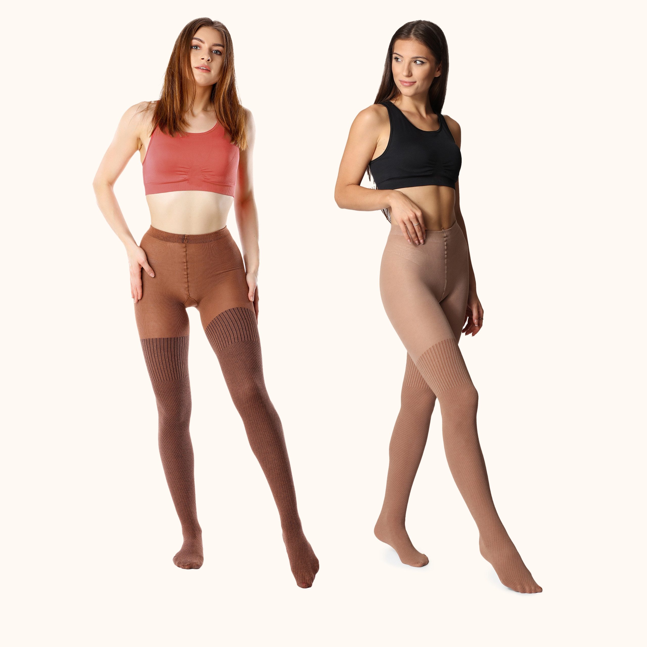 Bellivalini Strumpfhose 2er Pack Damen Strumpfhose aus Baumwolle BLV-1116 (1 St)