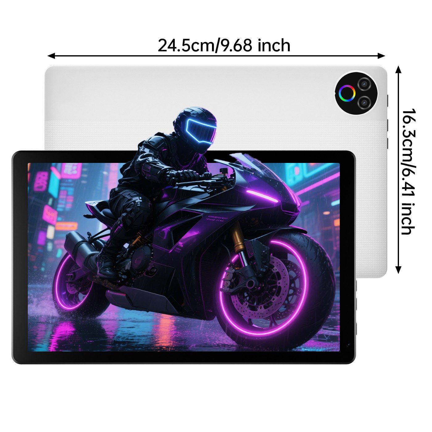 BUFO 10,1 Zoll 20(3+17)GB+64GB+1TB erweiterbar, Android 15, HD 1280x800 Tablet (10,1", 64 GB, WiFi 6, Bluetooth 5.4, 5-Kern)