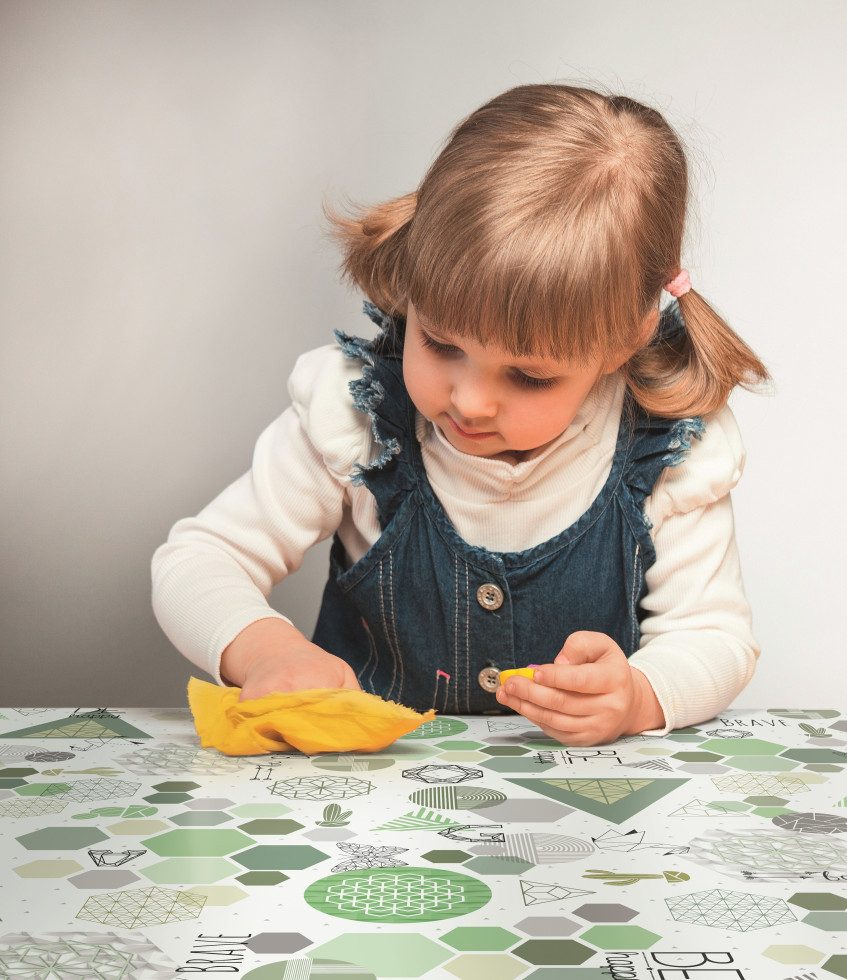 d-c-fix Tischdecke d-c-table Tischdecke Manhattan Vlies Geometris 110, OEKO-TEX® Standard 100 Zertifikatsnummer