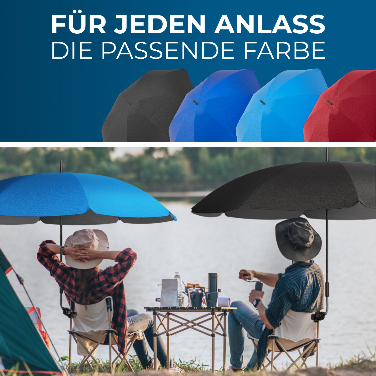 Styngard Sonnenschirm Stuhl Sonnenschirm für Liegestuhl mit UV Schutz 50+/120 cm Durchmesser