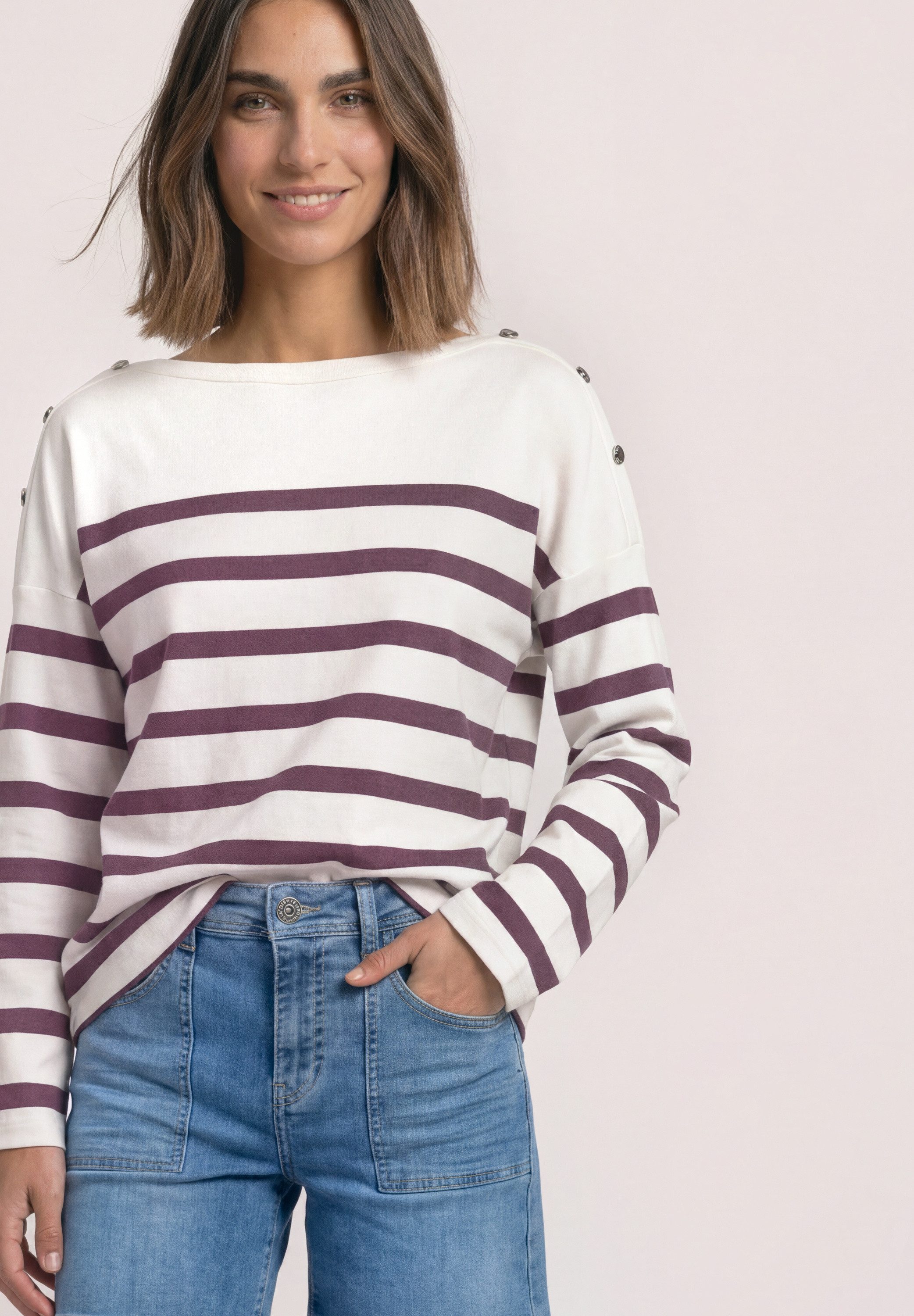 STREET ONE Langarmshirt im Streifendesign