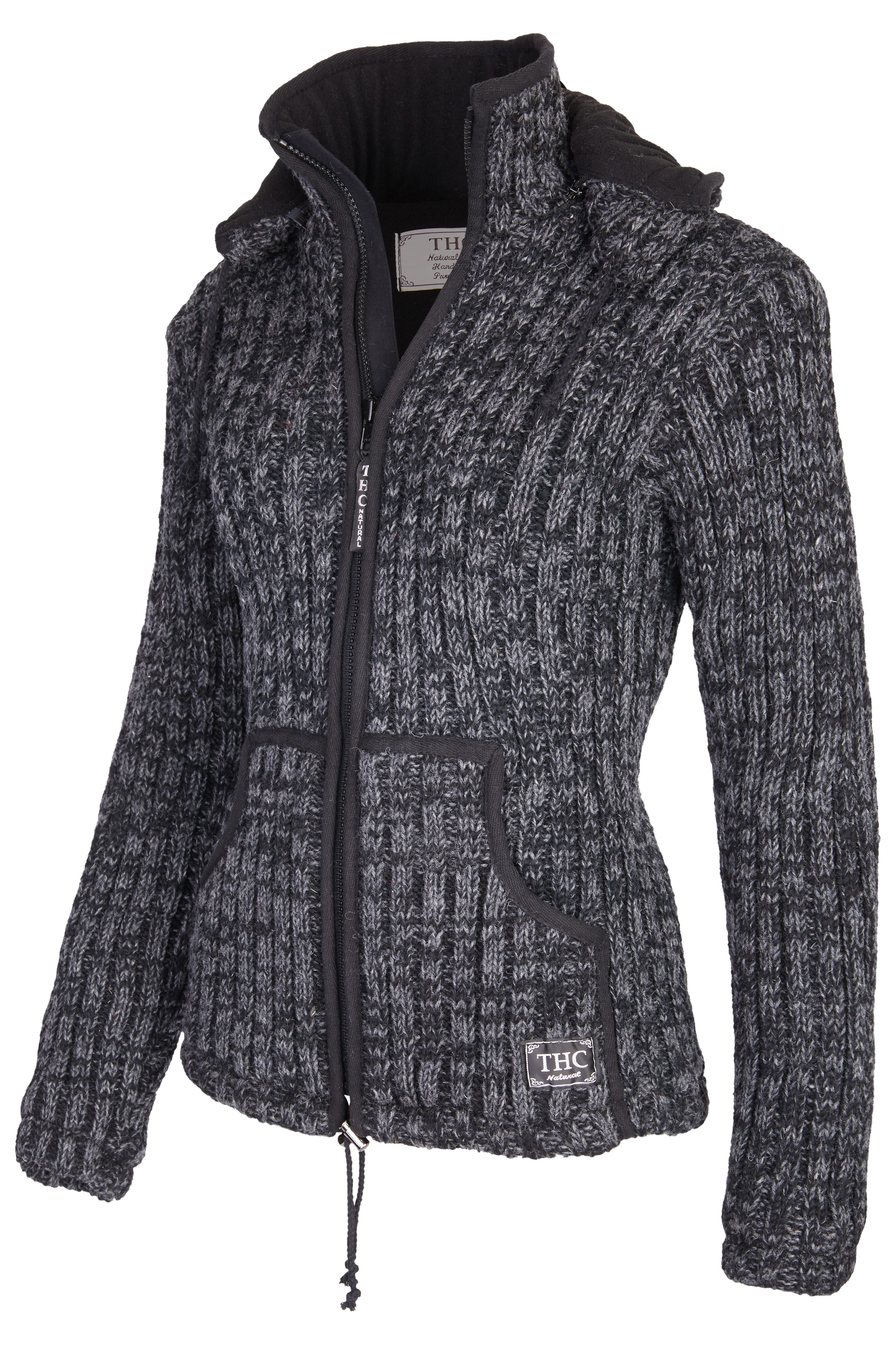 THC Natural Line Strickjacke Schafwollstrickjacke anthrazit günstig online kaufen