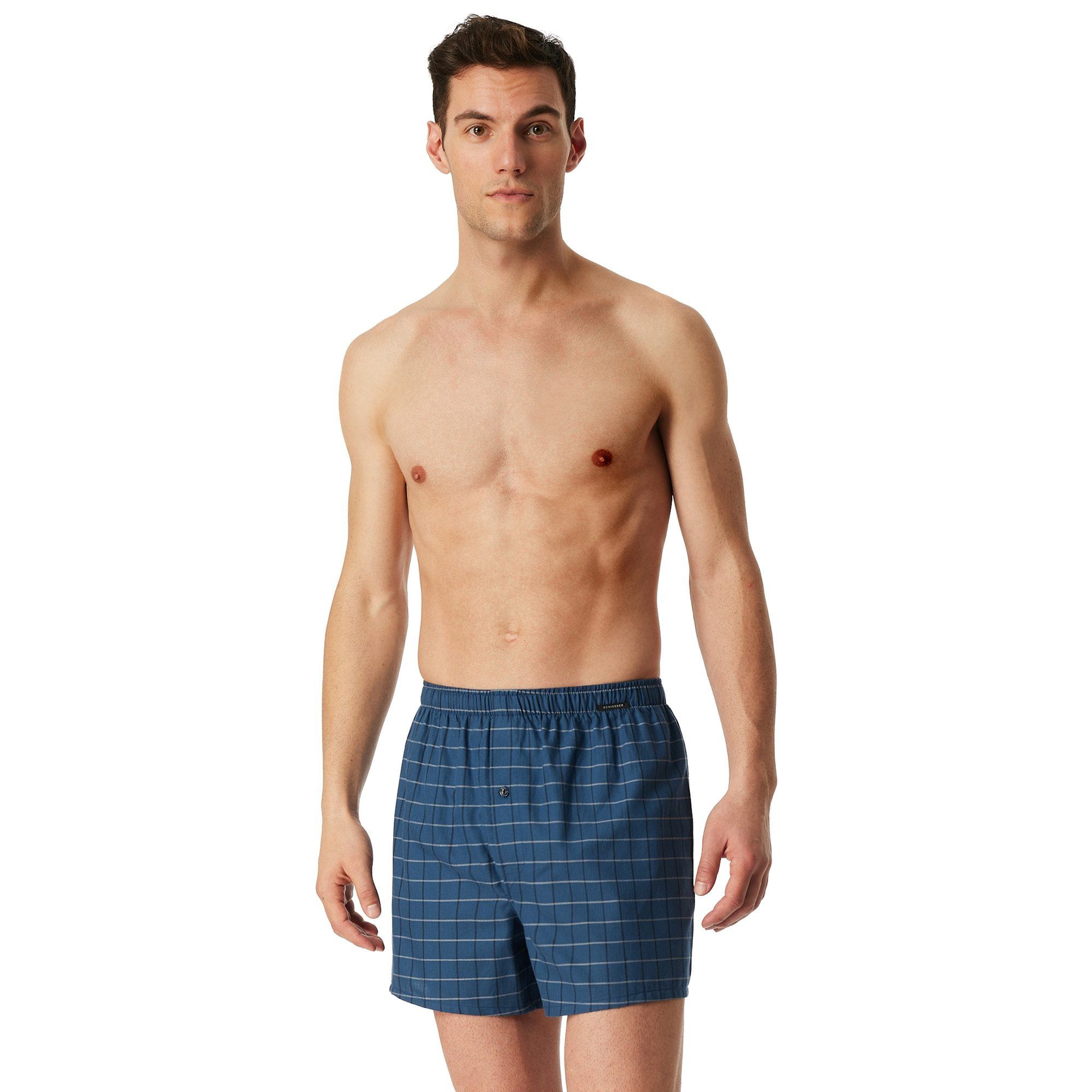 Schiesser Boxershorts Herren Web-Boxershorts 4er Pack Baumwolle (Packung, 4 günstig online kaufen