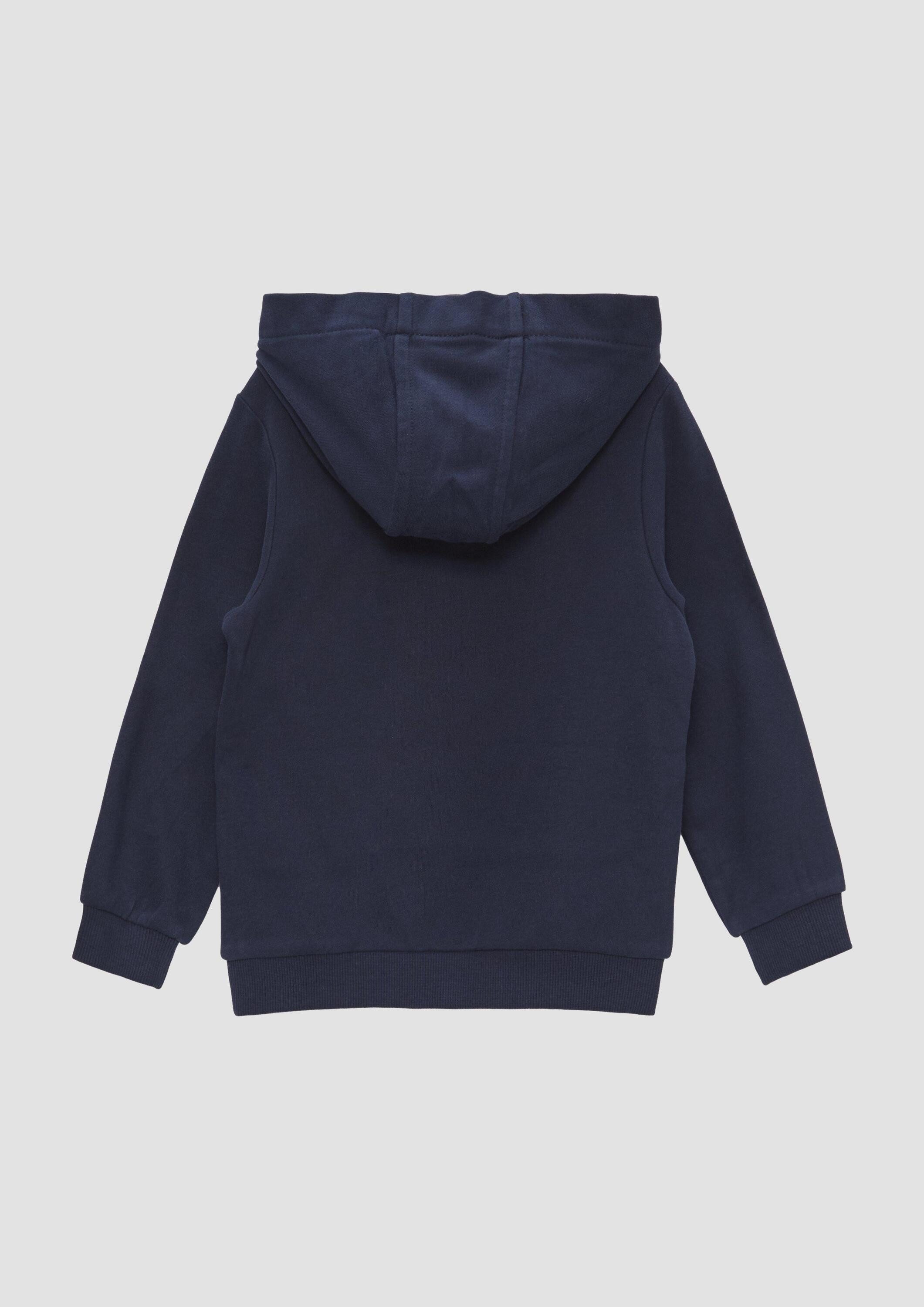 s.Oliver Sweatshirt Sweatshirt Kapuzen-Sweatshirt mit gummiertem Print