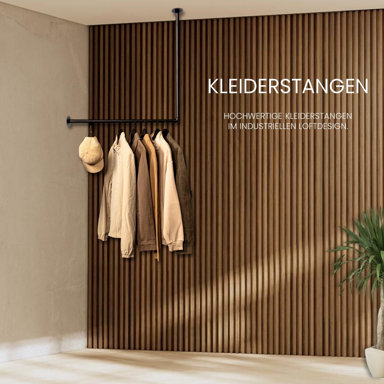 RSR Hangers Kleiderstange Kleiderstange Garderobe Industrie Design für Ecke günstig online kaufen