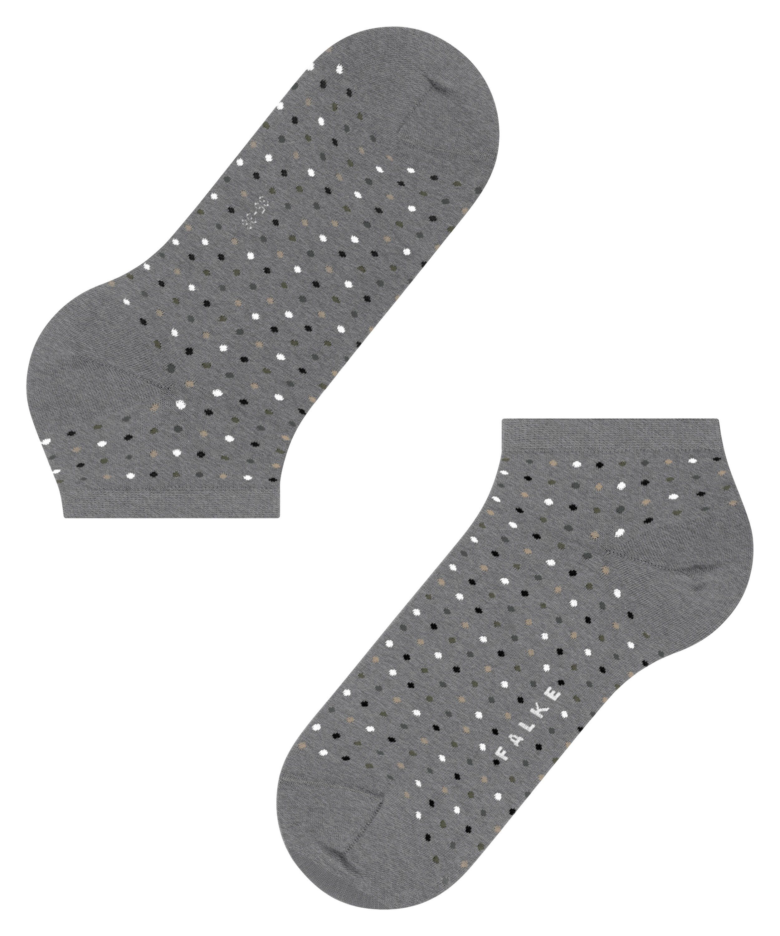 mel Sneakersocken Multispot FALKE mit feinen (1-Paar) m.grey (3530) Pünktchen