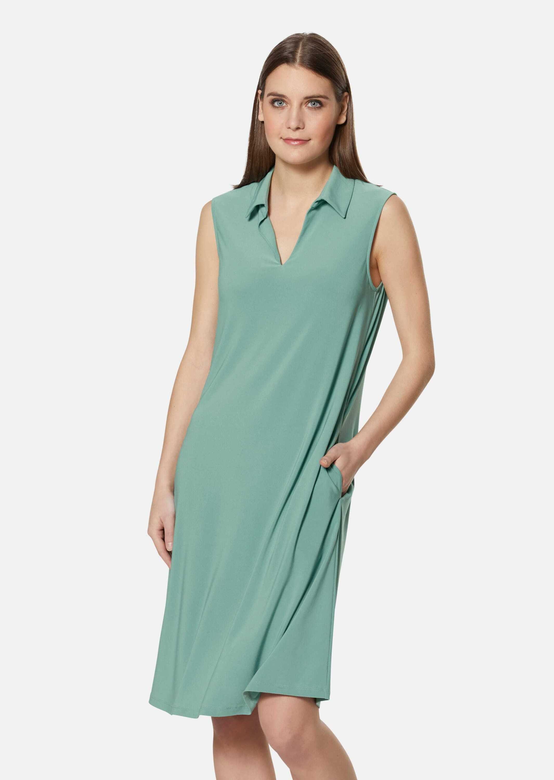 MADELEINE Midikleid Ärmelloses Kleid mit Hemdkragen