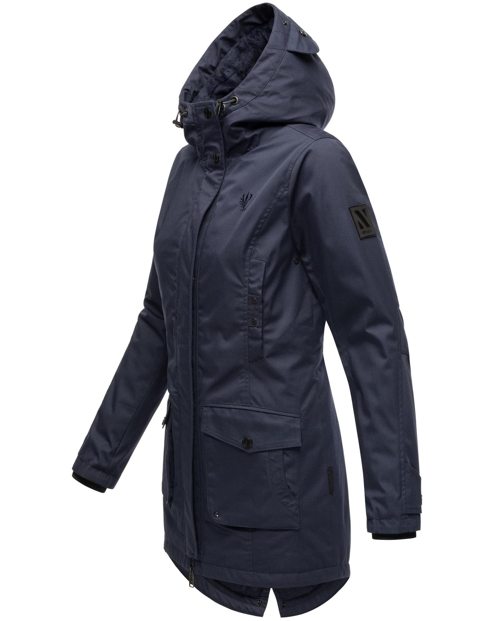 Navahoo Parka Brinjaa Modischer Winter Kurzmantel mit zahlreichen Taschen – Bild 2 von 5