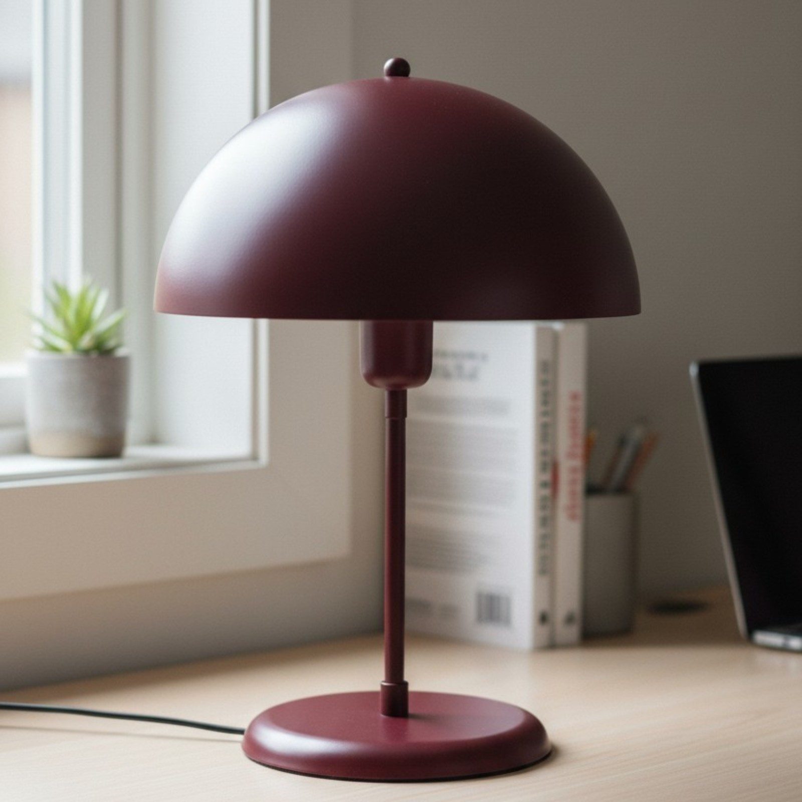 Bamyum Tischleuchte Pilz Lampe Mit Kabel Lipeo 25 cm Metall Retro Kleine Lampe, ohne Leuchtmittel