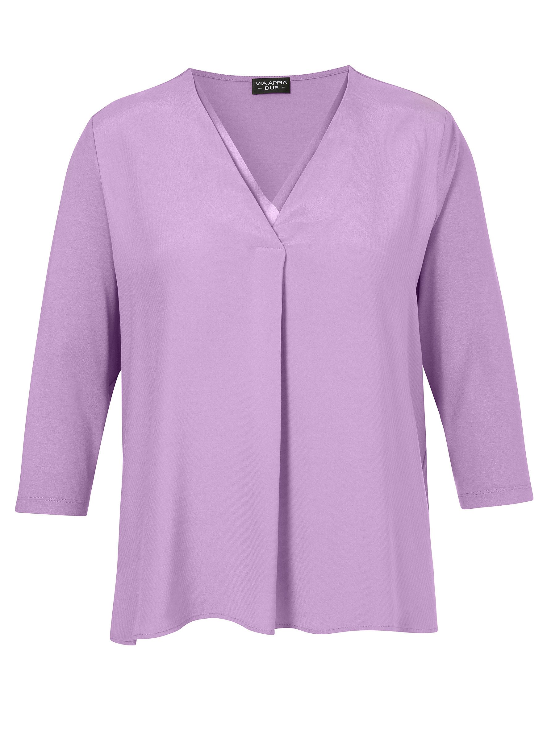 Langarmbluse Bluse V-Ausschnitt 3/4 Arm