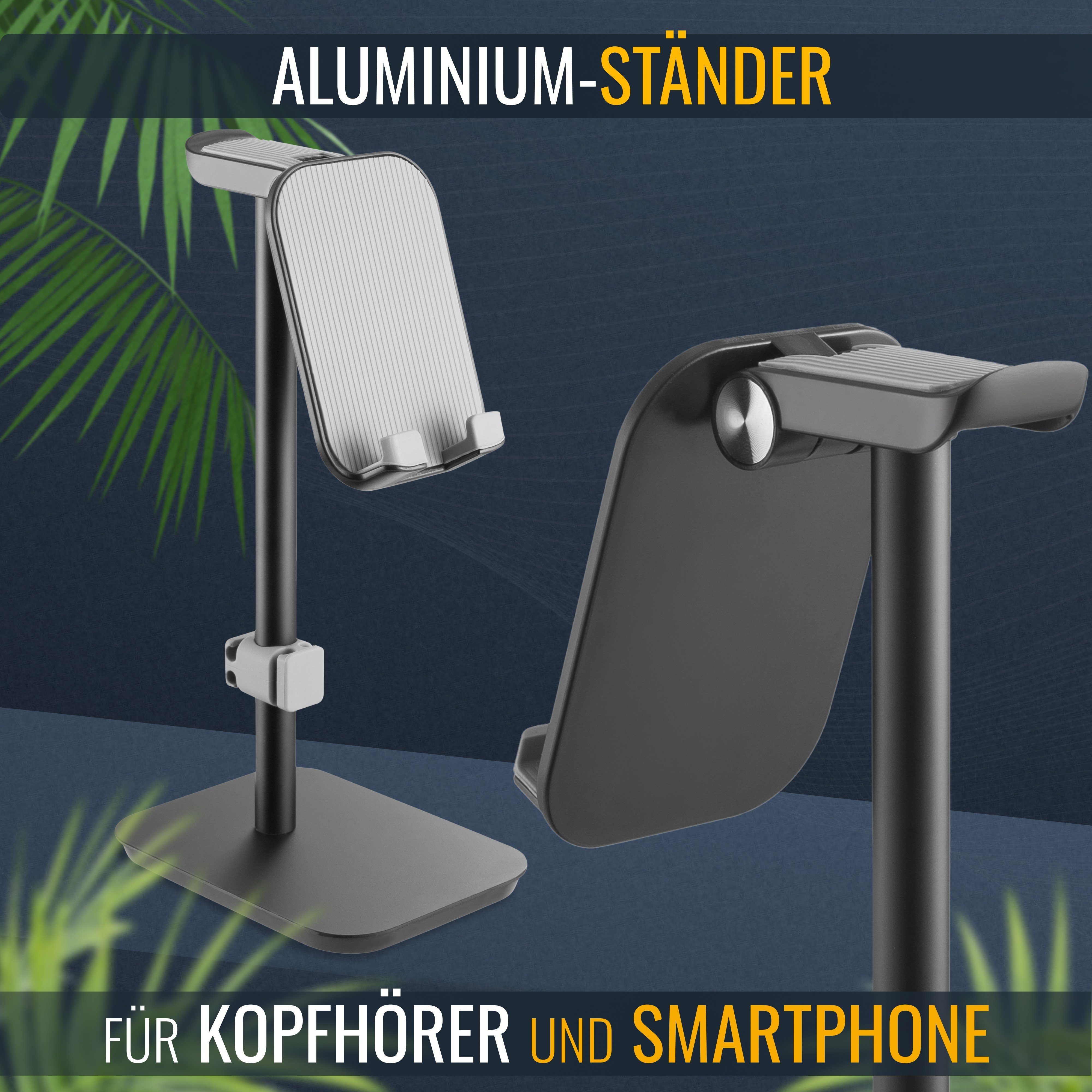 RICOO Smartphone-Halterung HH013, (1-tlg., Tabletständer universal Handy Halter Tisch Smartphone klappbar)