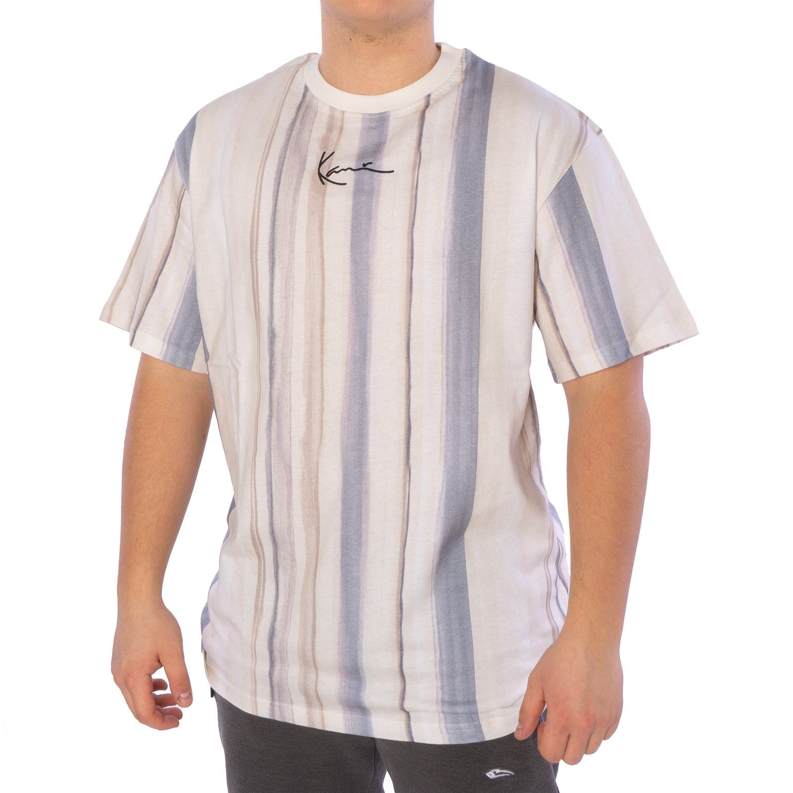 Karl Kani T-Shirt Karl Kani Small Signature Tie Dy T-Shirt Herren Shirt  cream blau 39033 (1-tlg)