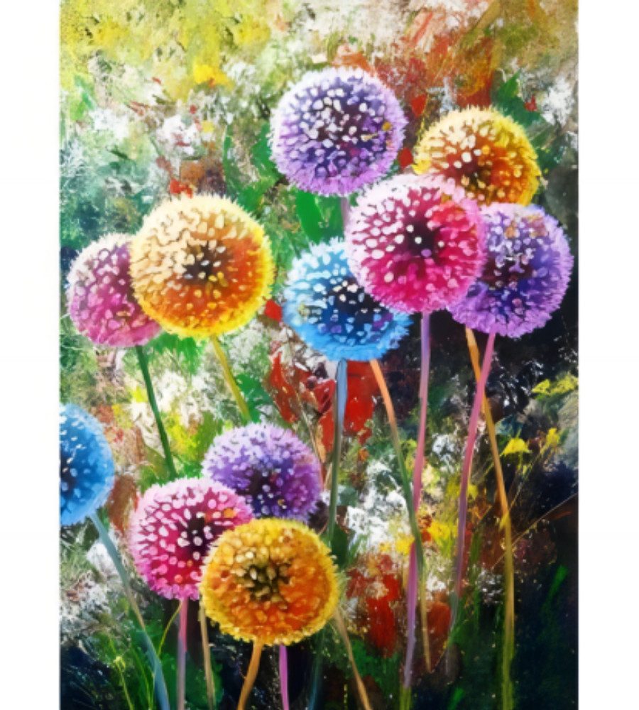 Rötting Design Malen nach Zahlen Diamond Painting Set 5d DIY Motiv Pusteblumenwiese (Komplett-Set), Diamond Painting Vollbild, Lieferung enthält alle Utensilien
