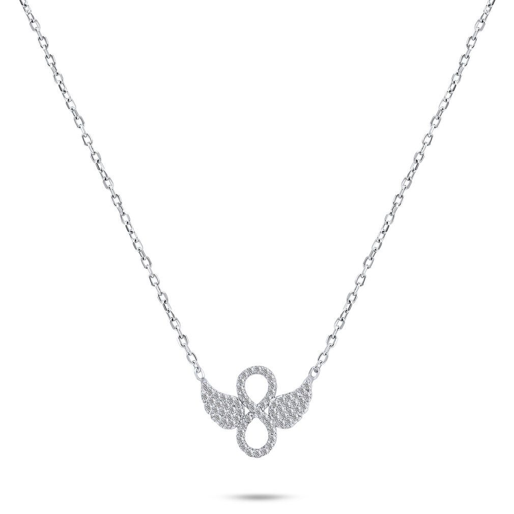 Brilio Silver Kette mit Einhänger Stylish silver necklace with zircons NCL46W