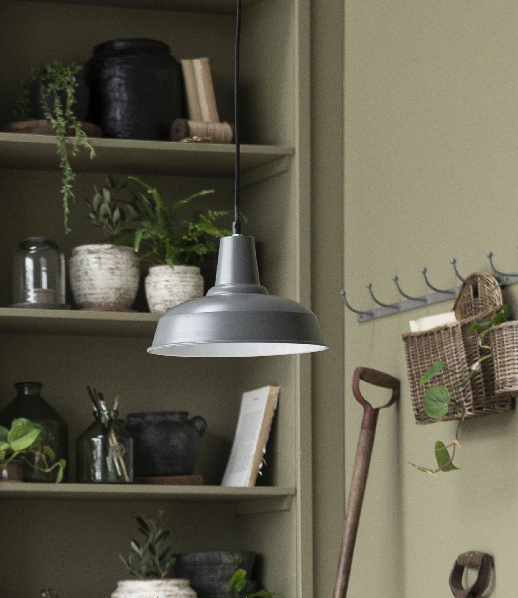 Ib Laursen Hängeleuchte Hängelampe Pendelleuchte Deckenlampe Lampe Metall Grau D 25cm Ib, Fassung E 14 - nicht enthalten