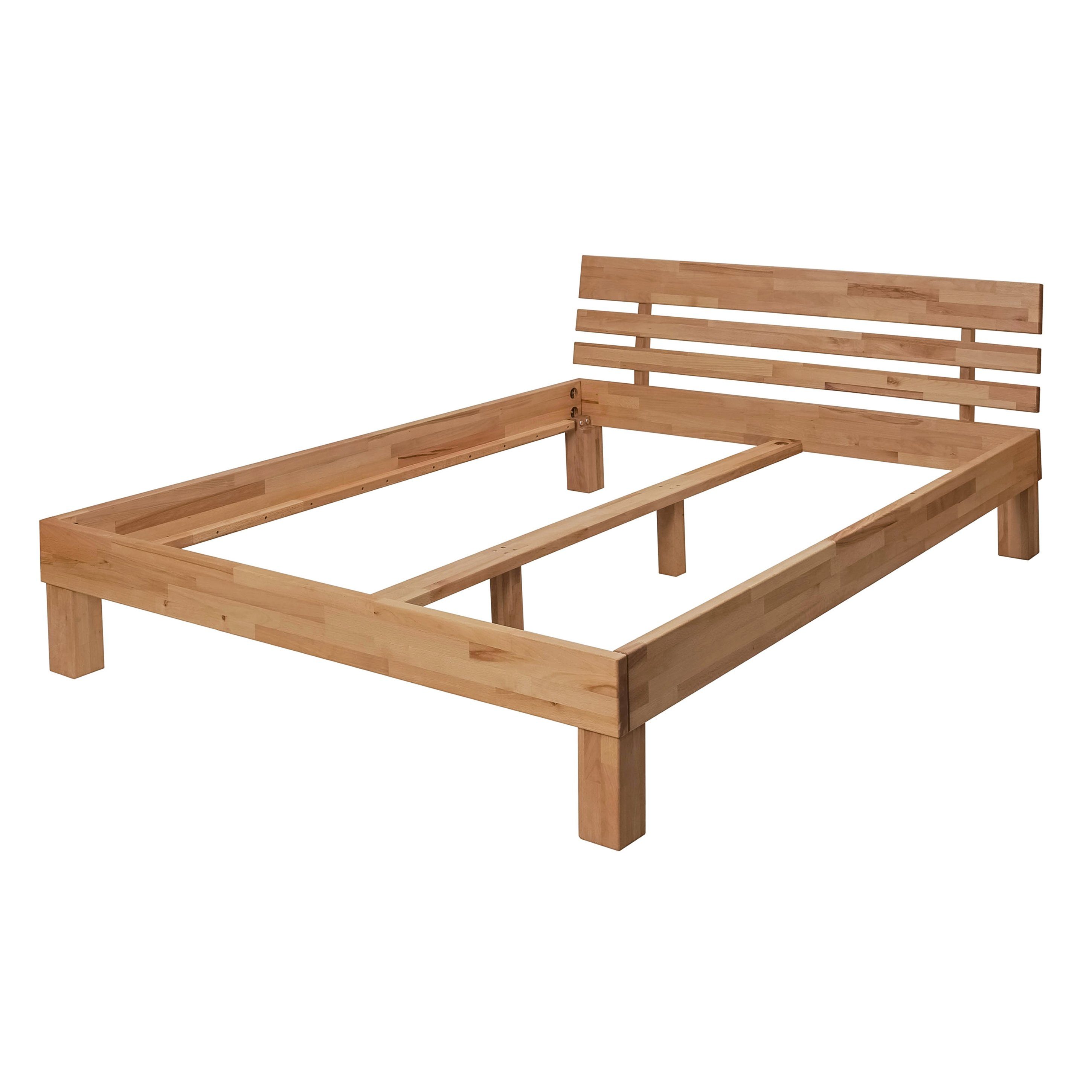 Krok Wood Massivholzbett Julia in Buche mit Kopfteil günstig online kaufen