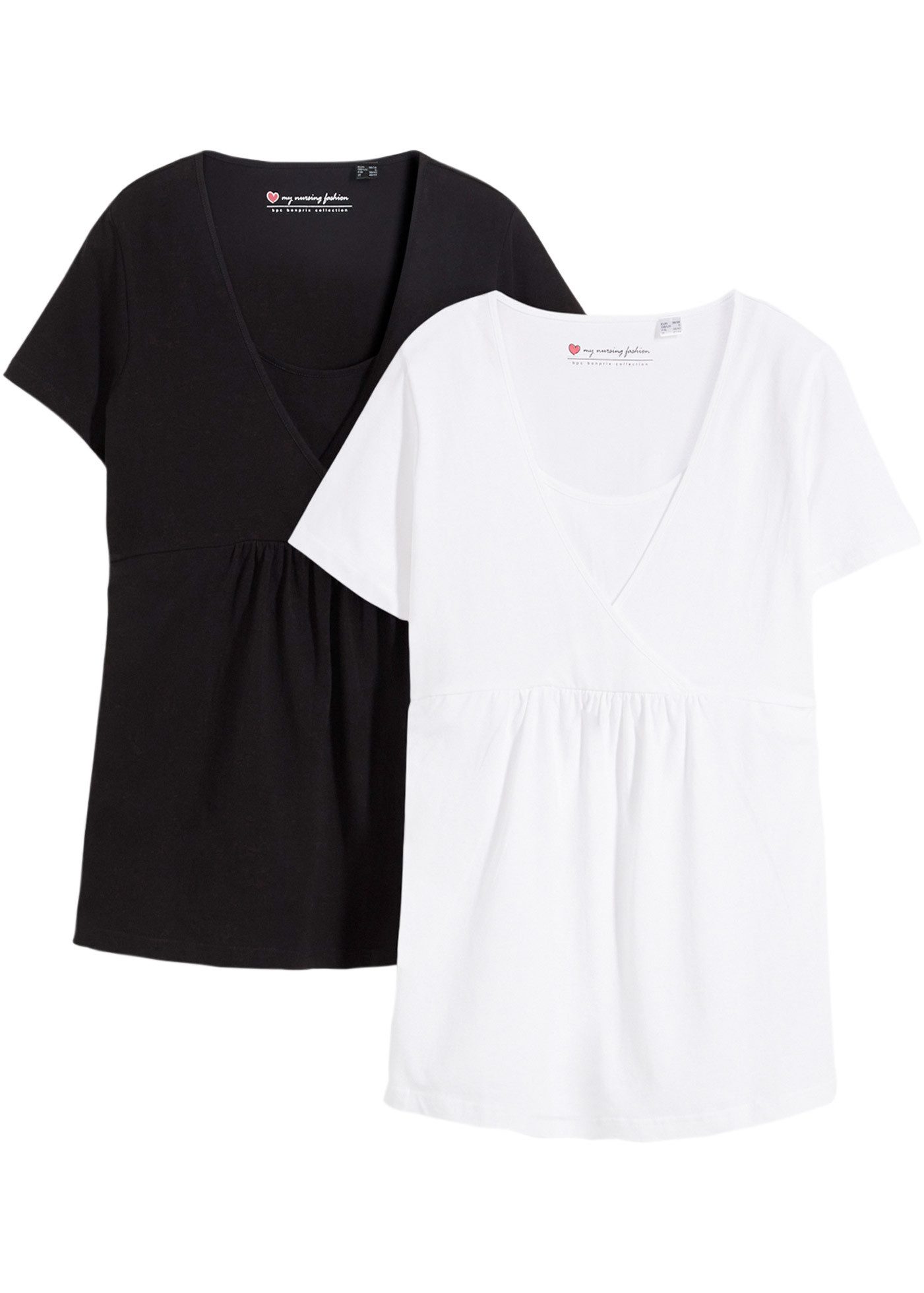 bonprix Stillshirt (Packung, 2-tlg., 2) 2-in-1 Umstands- und Stillshirts (2 günstig online kaufen
