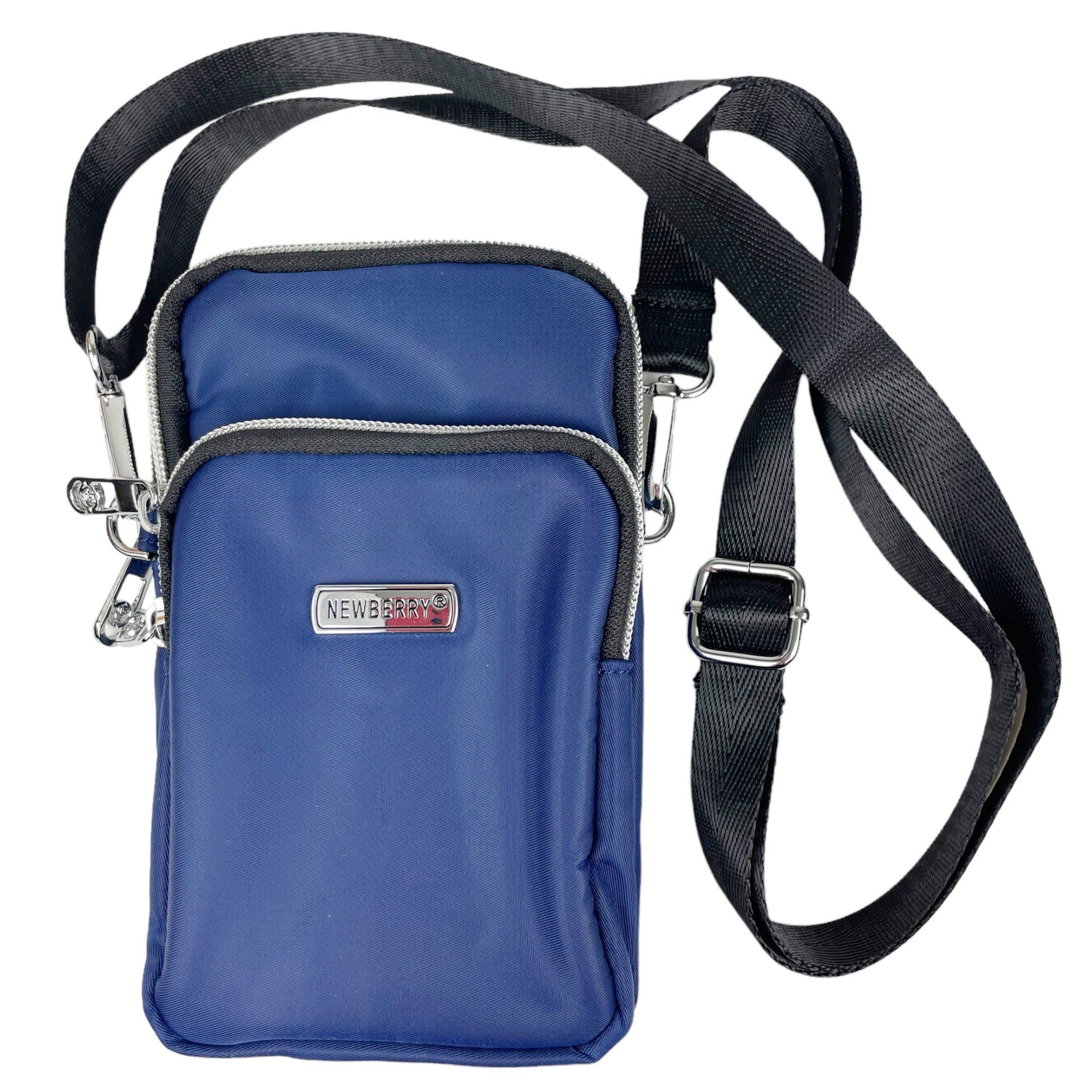 Taschen4life Handytasche kleine Damen & Herren Handy Umhängetasche 022-19, abnehmbares Trageband, Befestigungsschlaufe und Karabiner