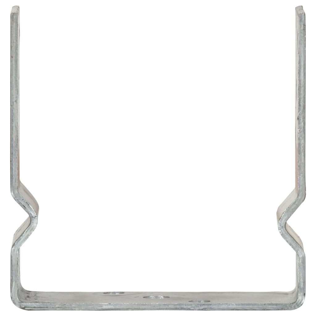 vidaXL H-Pfostenanker Pfostenträger 6 Stk. Silbern 14×6×15 cm Verzinkter Stahl, (6-St)