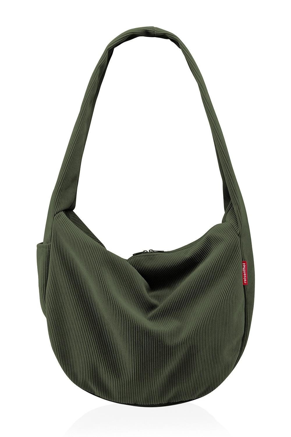 Umhängetasche MOONBAG, Dunkelgrün, Cordoptik, Polyester
