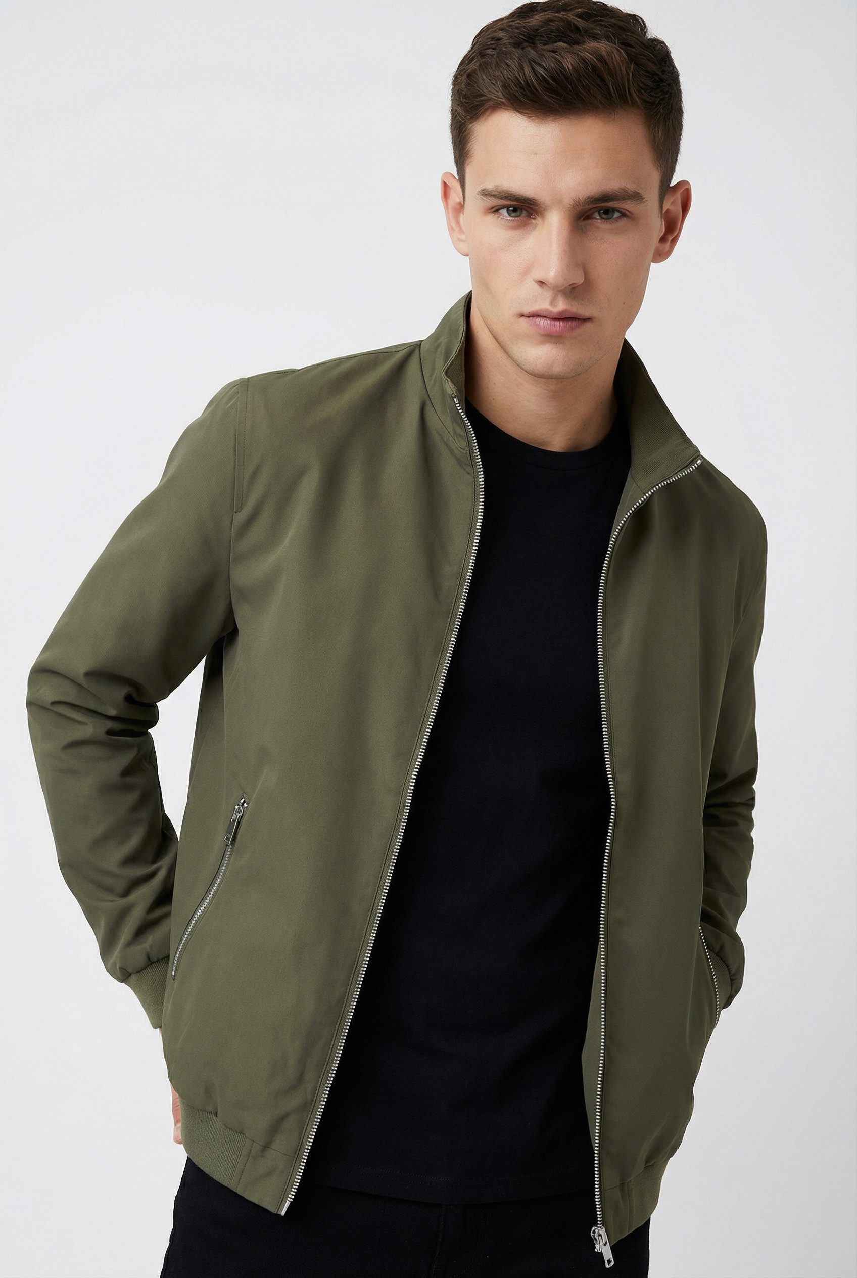 Jack & Jones PlusSize Blouson JJERUSH HARRINGTON BOMBER NOOS PLS Kunstfaser, regular fit