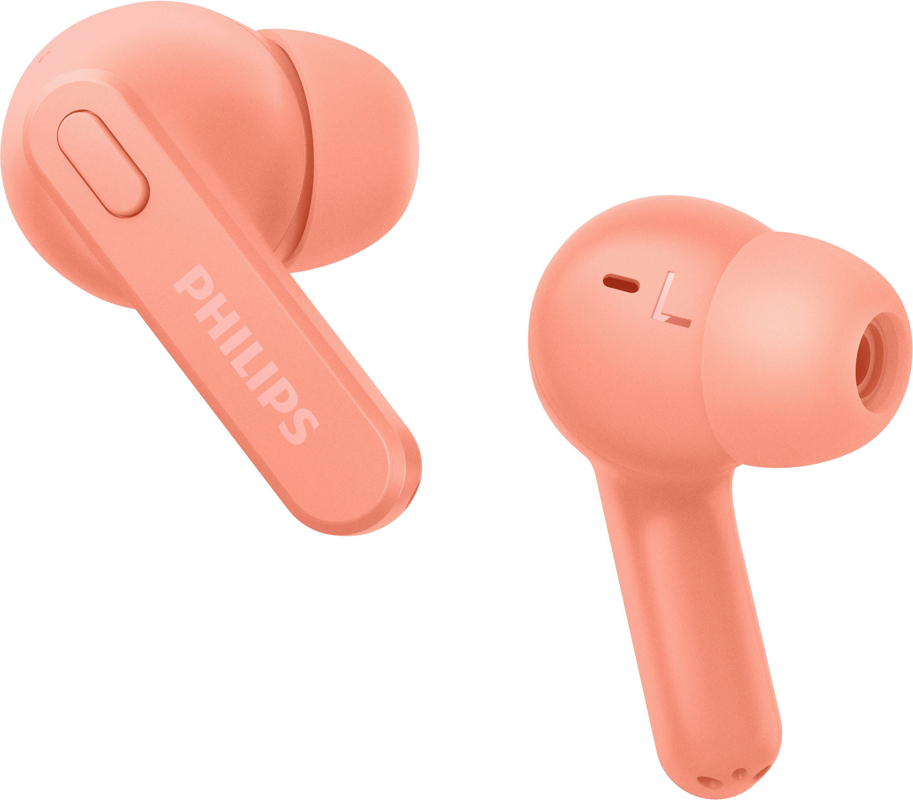 Philips TAT2206 wireless In-Ear-Kopfhörer (Multi-Point-Verbindung, Rauschunterdrückung, True Wireless, integrierte Steuerung für Anrufe und Musik, A2DP Bluetooth, AVRCP Bluetooth, Bluetooth, HSP)