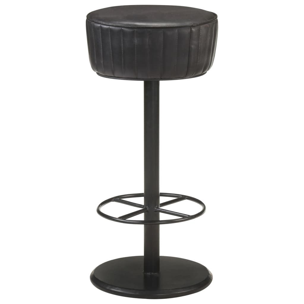 Barhocker Barhocker Schwarz Echtleder