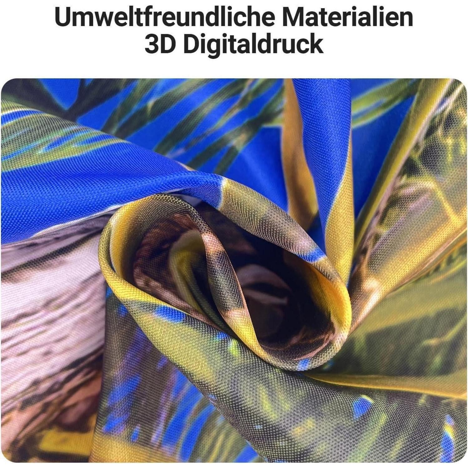 LuxusKollektion Duschvorhang Duschvorhang Strandmuster 240x180cm wasserabweisend & waschbar mit 16